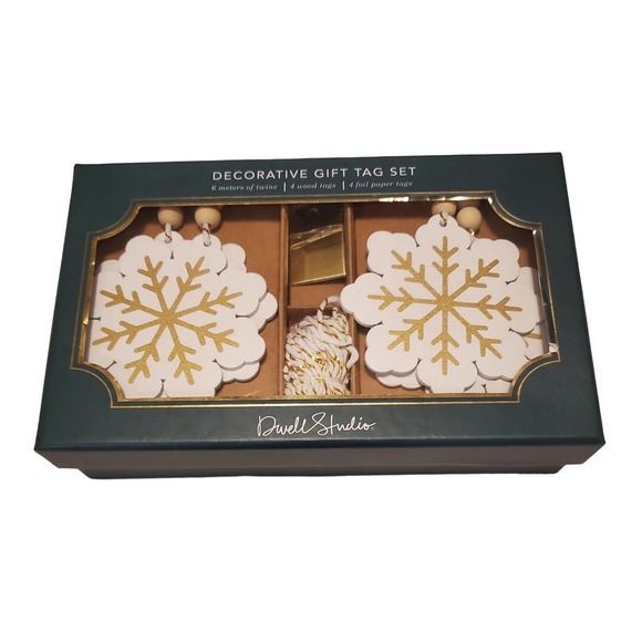 3 Decorative Wooden Gift Tag Sets New in Original Boxes - Picture 2 of 3